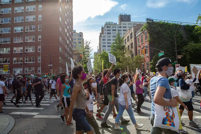 Photographs from Juneteenth marches and events in Manhattan, June 19, 2020